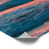 トレンディーサマーモダントロピカルビーチサンセット ポスター (角)