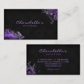 トレンディーサロンスパフローラ名刺紫 名刺 (正面/裏面)