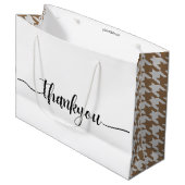 トレンディーサンキュービジネスカスタムロゴプロフェッショナル ラージペーパーバッグ (正面アングル)