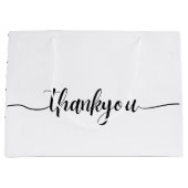 トレンディーサンキュービジネスカスタムロゴ ラージペーパーバッグ (正面)