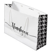 トレンディーサンキュービジネスカスタムロゴ ラージペーパーバッグ (正面アングル)