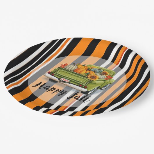 トレンディーサンクスギビング美しい秋コレクション ペーパープレート (アングル)