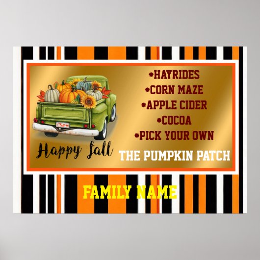 トレンディーサンクスギビング美しい秋コレクション ポスター (正面)