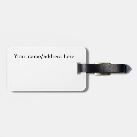 トレンディーサントリーニギリシャイラストレーション ラゲッジタグ (裏面横)