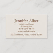 トレンディーサークルパンパスサンドボホハンドメイドジュエリー 名刺 (裏面)