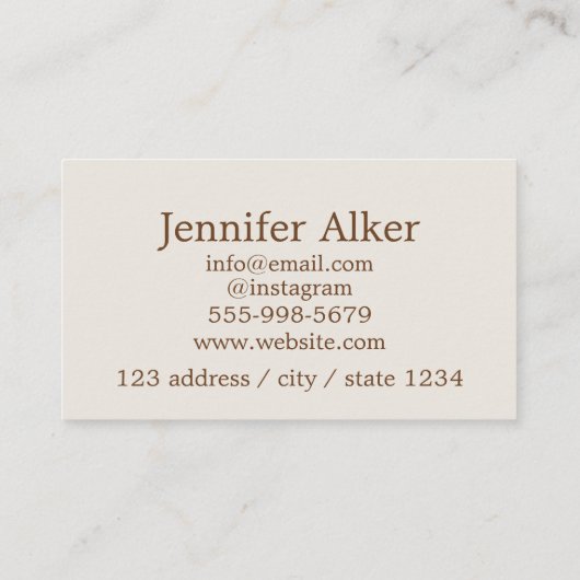 トレンディーサークルパンパスサンドボホハンドメイドジュエリー 名刺 (裏面)