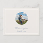 トレンディーサークル結婚カップル写真 ポストカード (正面)