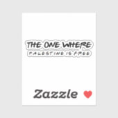 トレンディーザ・ワン・whereパレスチナは自由 シール (シート)