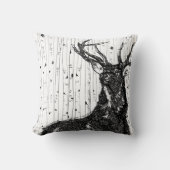 トレンディーシカと樺の木ツリーピロー クッション (正面)