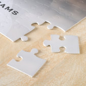 トレンディーシクラシックックの花嫁と花婿の結婚写真 ジグソーパズル (側面)