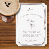 トレンディーシックなエスプレッソマルティーニBridesmaid提案 カード
