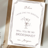 トレンディーシックなエスプレッソマルティーニBridesmaid提案 カード