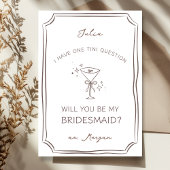 トレンディーシックなエスプレッソマルティーニBridesmaid提案 カード