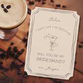 トレンディーシックなエスプレッソマルティーニBridesmaid提案 カード