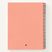 トレンディーシックなタンジェリンオレンジスクリプトノートブック ノートブック (裏面)