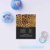 トレンディーシックな動物柄の茶色のヒョウ柄 チラシ (シングル)