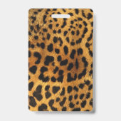 トレンディーシックな動物柄の茶色のヒョウ柄 バッジ (裏面)