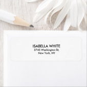 トレンディーシックな白の背景シンプルプレーンエレガント ラベル (インサイチュ)