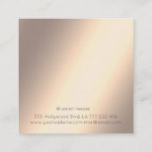 トレンディーシックな金ゴールドキラキラの滴り落ちるメイクアップウィンクの目 スクエア名刺 (裏面)