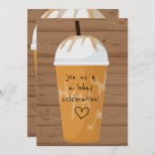 トレンディーシックアイスコーヒードウッドバースデーパーティー 招待状 (正面/裏面)