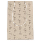 トレンディーシックエスプレッソマルティーニニュートラルブラウンベージュ ミディアムペーパーバッグ (正面)