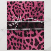 トレンディーシックガーリーホットピフェイクックヒョウ動物の毛皮 チラシ (裏面)