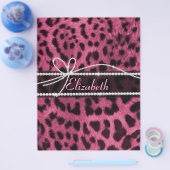 トレンディーシックガーリーホットピフェイクックヒョウ動物の毛皮 チラシ (シングル)