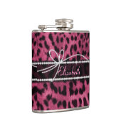 トレンディーシックガーリーホットピフェイクックヒョウ動物の毛皮 フラスク (右)