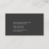 トレンディーシックグレーブルーベージュモノグラム名刺 名刺 (裏面)