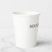 トレンディーシックスタイリッシュホワシンプルイト平野あなたの名前 紙コップ (右)