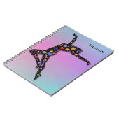 トレンディーシックダンサモダンーオンレインボーカラーズ ノートブック (左側)