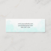 トレンディーシックティール（緑がかった色）ウォーターカラーアローヒップスター スキニー名刺 (裏面)