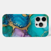 トレンディーシックティール(緑がかった色)スワーズiPhoneケース Case-Mate iPhoneケース (裏面 (横))