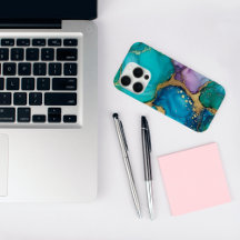 トレンディーシックティール（緑がかった色）スワーズiPhoneケース