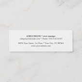 トレンディーシックテクスチャーピンクファッションブティック スキニー名刺 (裏面)