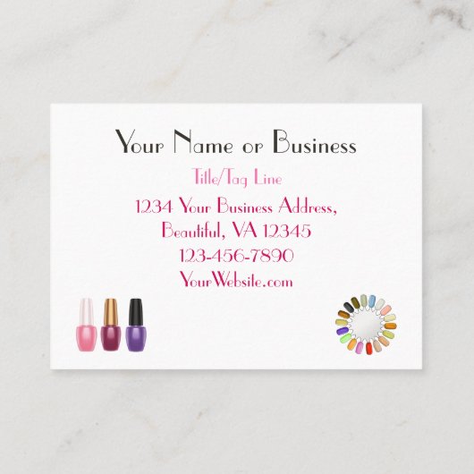 トレンディーシックネイリストマニキュアペディキュア 名刺 (裏面)