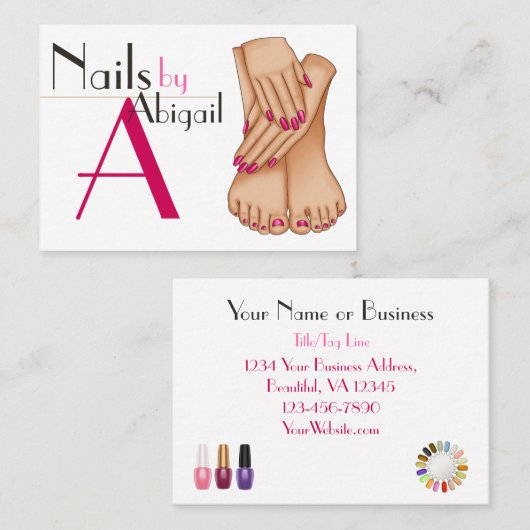 トレンディーシックネイリストマニキュアペディキュア 名刺 (正面/裏面)