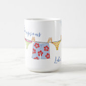 トレンディーシックパーソナライズされたビーチトロピカルサマー コーヒーマグカップ (中央)