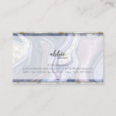 トレンディーシックパープルアゲート&金ゴールド大理石 名刺 (裏面)