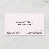 トレンディーシックピンクチェックパターンモダンプロフェッショナル 名刺 (正面)