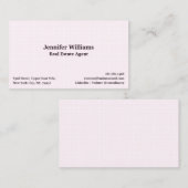 トレンディーシックピンクチェックパターンモダンプロフェッショナル 名刺 (正面/裏面)