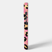 トレンディーシックピンクピーチレオパードアニマルプリント Case-Mate iPhoneケース (裏面 / 左)