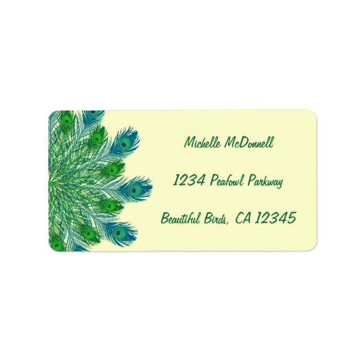 トレンディーシックピーコックフェザー ラベル (正面)