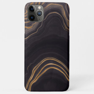 トレンディーシックブラック金ゴールドアゲートマーブル iPhone 11 PRO MAXケース