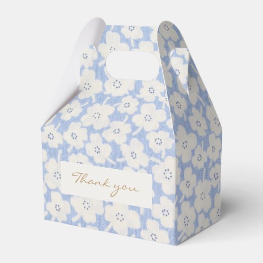 トレンディーシックブルーアンドホワイトフローラズ フェイバーボックス (正面サイド)