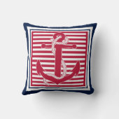 トレンディーシックレトロボートいかりかわいいストライプパタン クッション (裏面)