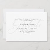 トレンディーシック大学院パーティー招待状フォトカード 招待状 (裏面)