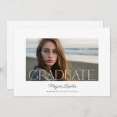 トレンディーシック大学院パーティー招待状フォトカード 招待状 (正面/裏面)