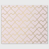 トレンディーシック幾何ゴールデン赤面タイル ラッピングペーパー (フラット)