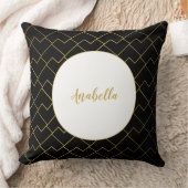 トレンディーシック幾何学的ゴールデンパターン クッション (ブランケット)